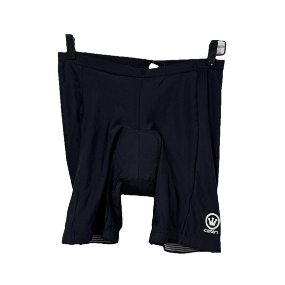 Canari Padded Bike Shorts Men's Sz Medium M‎ Black Pull On Stretch Cycling - Picture 1 of 9